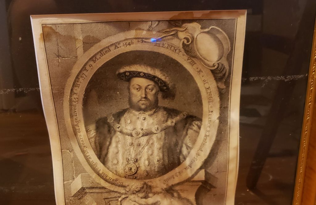 A nearly 300-year-old engraving of Henry VIII turned brown after its swim in the muddy water.