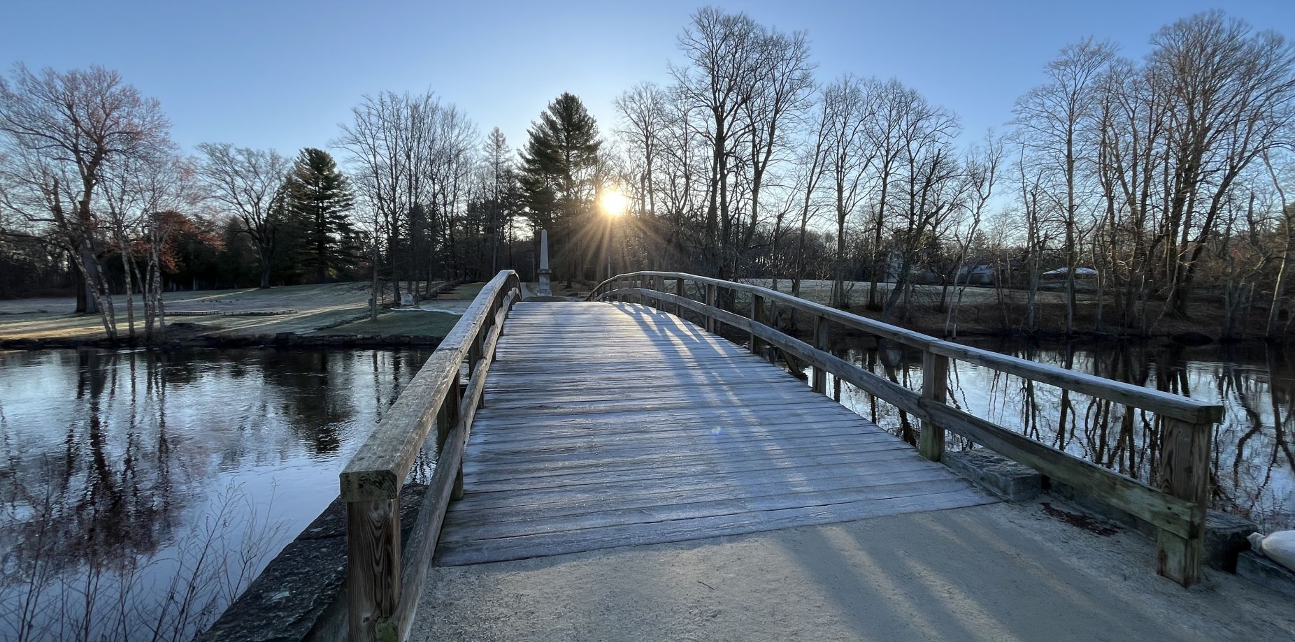 Dawn at the North Bridge near Concord