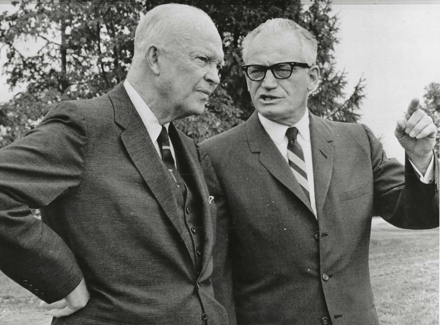 Conservative Republican Sen. Barry Goldwater Goldwater felt that President Dwight Eisenhower was compromising too much with Democrats in order to get legislation passed.