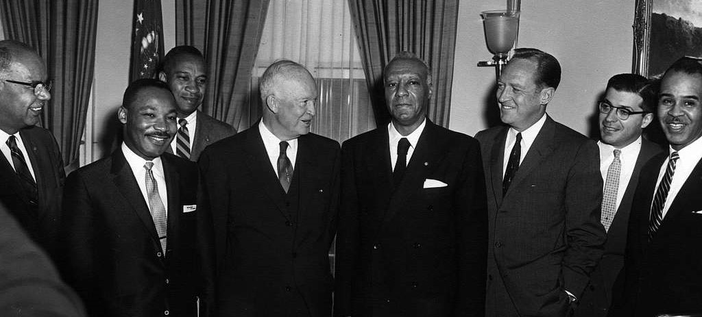 The President meets with civil rights leaders.