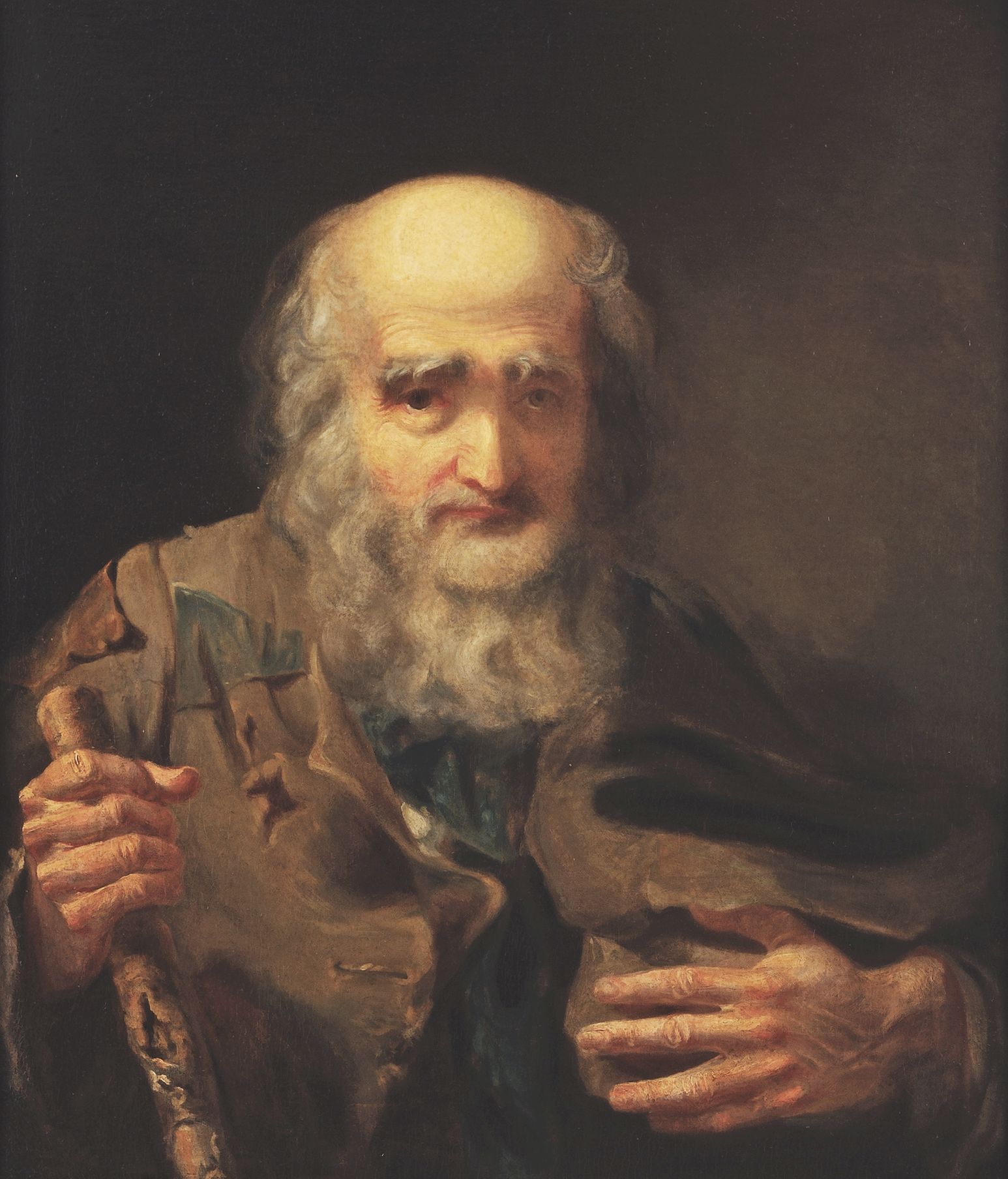 Many of the Revolutionary War veterans ended up broken and destitute, like this moving portrait of John Nagle. Society of the Cincinnati